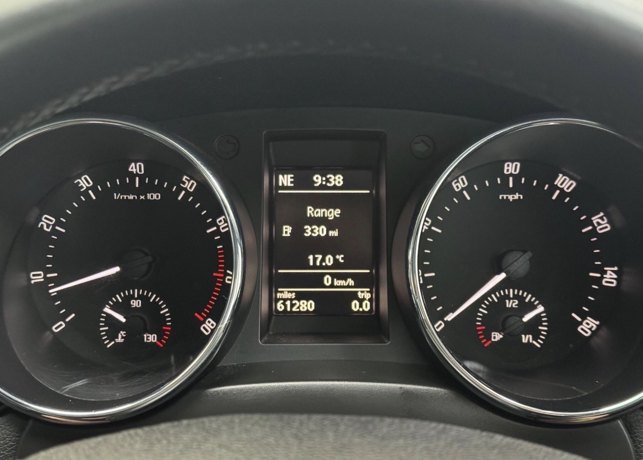 Odometer showing 61,280 miles